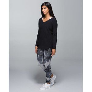 Lululemon Wunder Under Pant Floral Platoon Silver Spoon Tights Grey 8 Medium